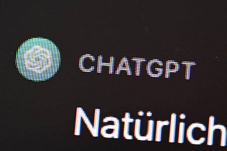 Das Logo ChatGPT auf einem Computerbildschirm.