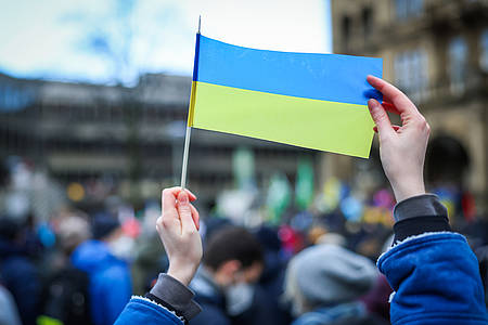 Ukraine Flagge blau weiß